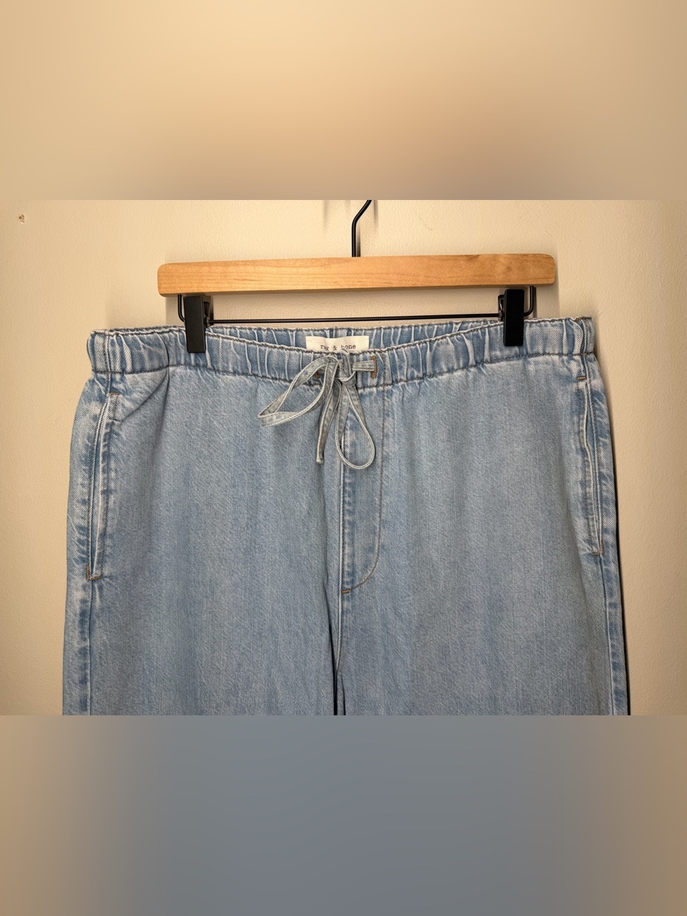 rag & bone Lori Beach Pant Wide Leg‎ Pull On Jeans Resort Coastal Minimalist - Picture 5 of 13